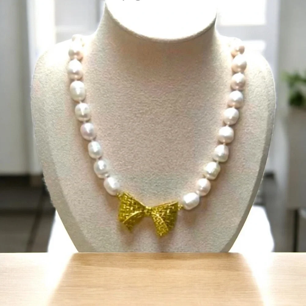 Kate Spade Wrapped In A Bow Pearl Necklace‎ NEW